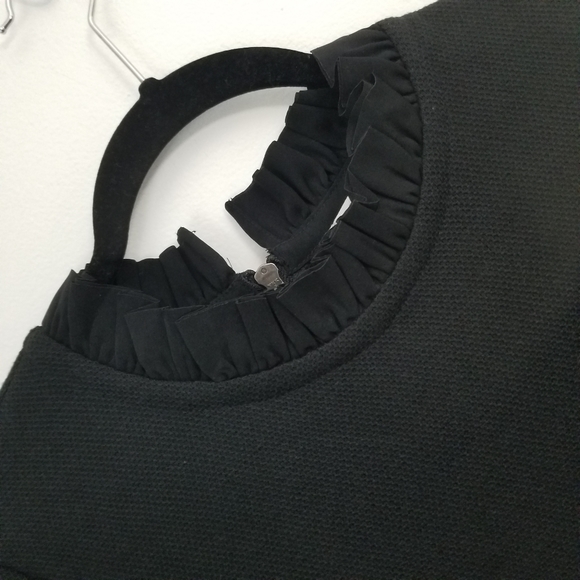 Beachlunchlounge Shaina Black Knit Pullover Top Ruffle Hem Medium - Picture 4 of 8